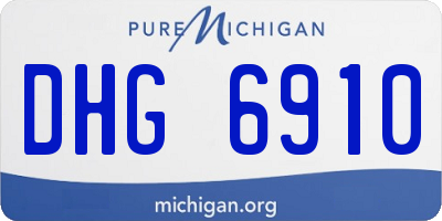 MI license plate DHG6910