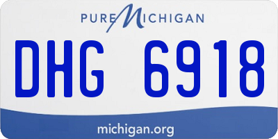 MI license plate DHG6918