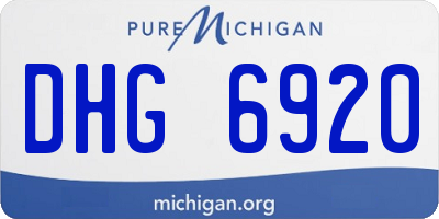 MI license plate DHG6920