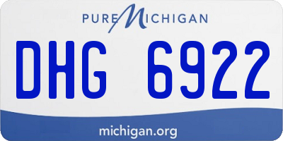 MI license plate DHG6922