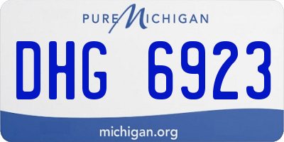 MI license plate DHG6923