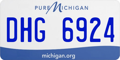 MI license plate DHG6924
