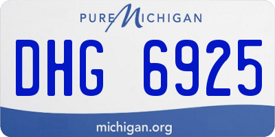 MI license plate DHG6925
