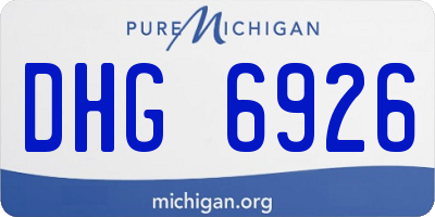 MI license plate DHG6926