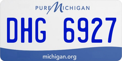 MI license plate DHG6927