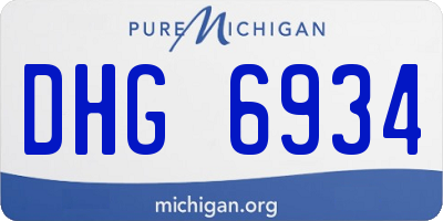 MI license plate DHG6934
