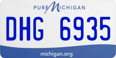 MI license plate DHG6935