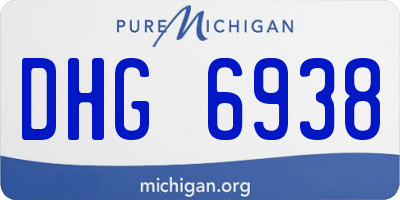 MI license plate DHG6938