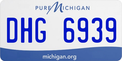 MI license plate DHG6939