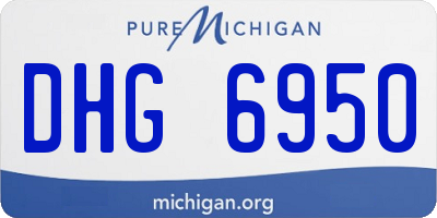 MI license plate DHG6950