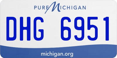 MI license plate DHG6951