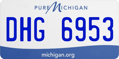 MI license plate DHG6953