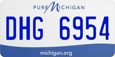 MI license plate DHG6954