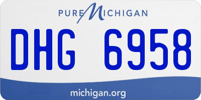 MI license plate DHG6958