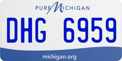 MI license plate DHG6959