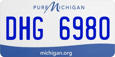 MI license plate DHG6980
