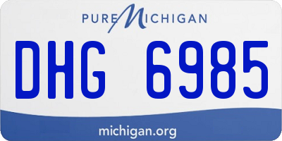 MI license plate DHG6985