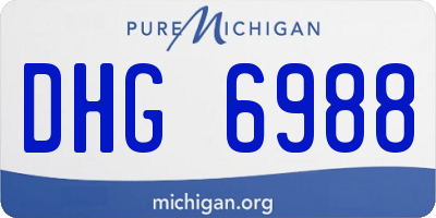 MI license plate DHG6988