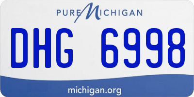 MI license plate DHG6998