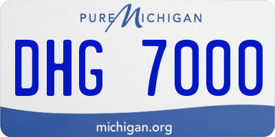 MI license plate DHG7000