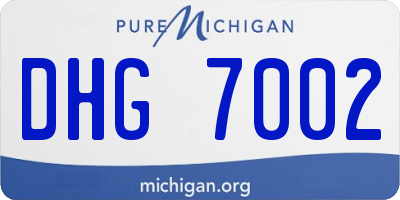 MI license plate DHG7002