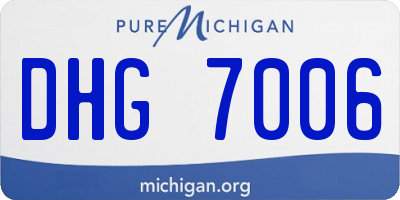 MI license plate DHG7006