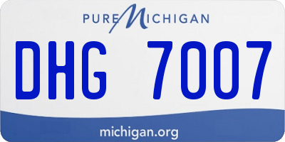 MI license plate DHG7007
