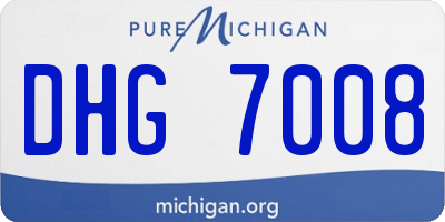 MI license plate DHG7008