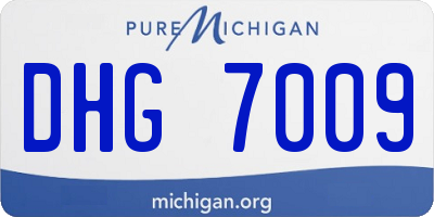 MI license plate DHG7009