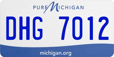 MI license plate DHG7012