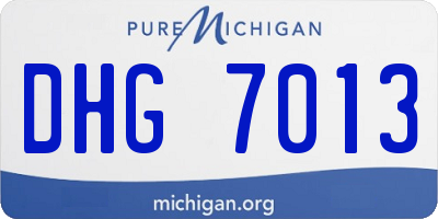 MI license plate DHG7013