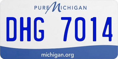 MI license plate DHG7014