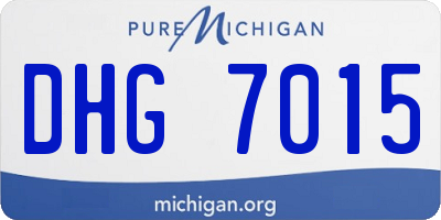 MI license plate DHG7015