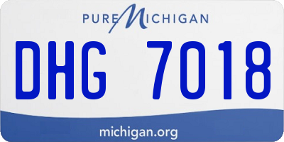 MI license plate DHG7018