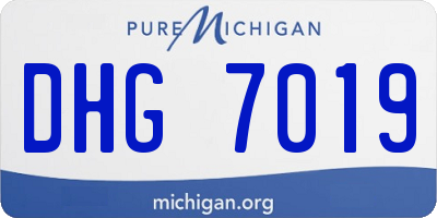 MI license plate DHG7019