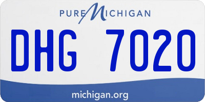 MI license plate DHG7020