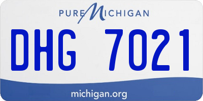 MI license plate DHG7021