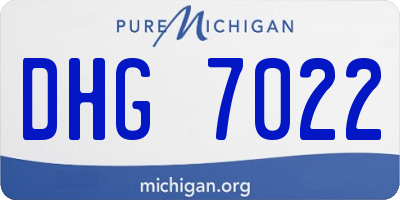 MI license plate DHG7022