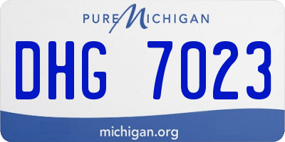 MI license plate DHG7023