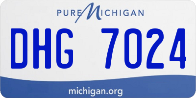 MI license plate DHG7024