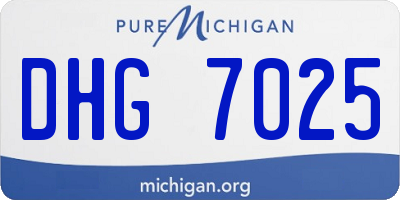 MI license plate DHG7025