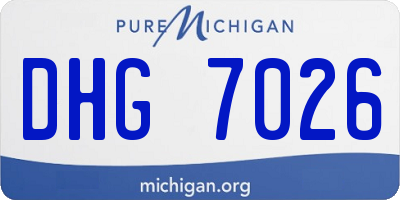 MI license plate DHG7026