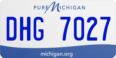 MI license plate DHG7027
