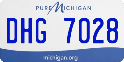 MI license plate DHG7028