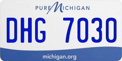 MI license plate DHG7030