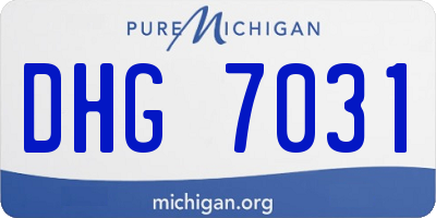 MI license plate DHG7031