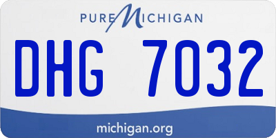 MI license plate DHG7032