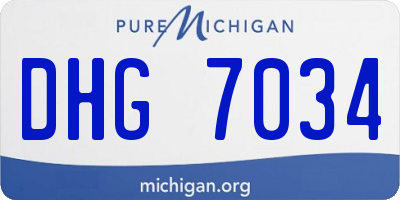 MI license plate DHG7034