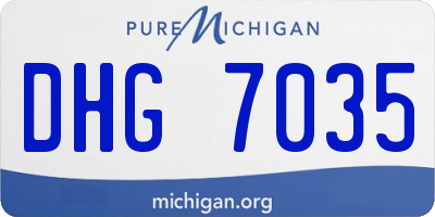 MI license plate DHG7035