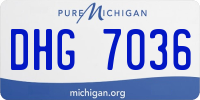 MI license plate DHG7036